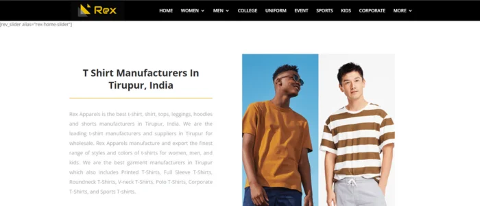 rex apparel wholesale t shirt manufacturer in tirupur